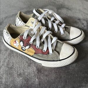 Converse Kids Tazmania Sneakers - Gray and White